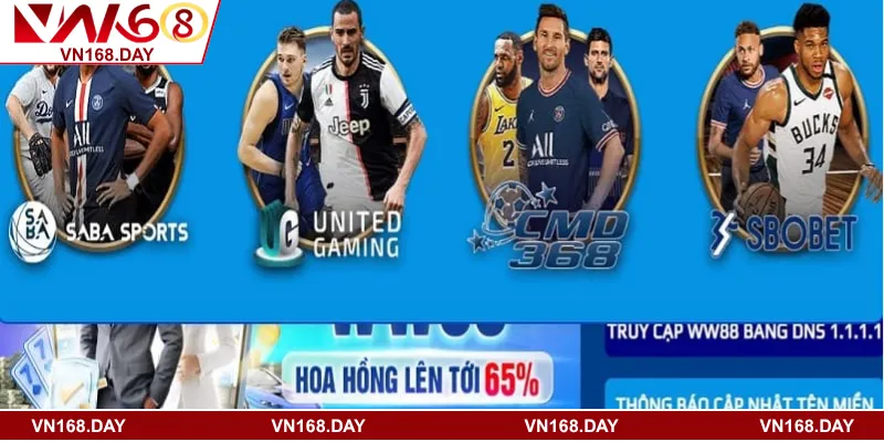 SBOBET VN168 sảnh thể thao nổi bật năm 2025 