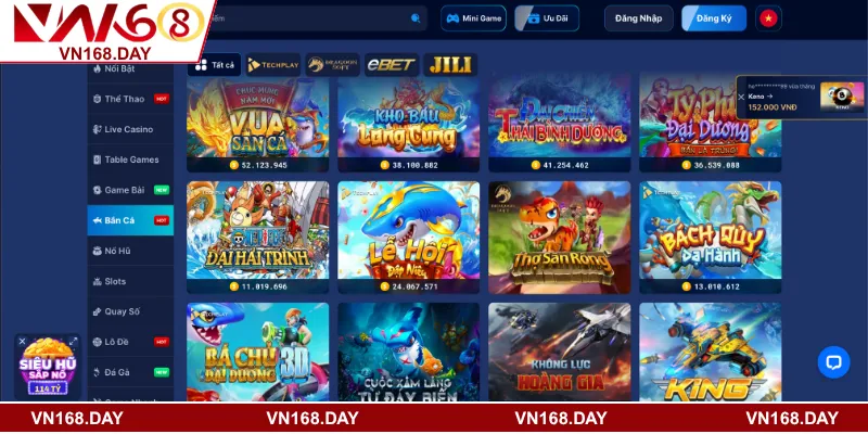 Tổng hợp các tựa game Happy Fishing VN168 hấp dẫn nhất mọi thời đại